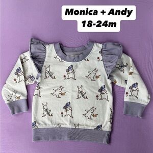 Monica & Andy Ruffle Bunny Sweatshirt 18-24m